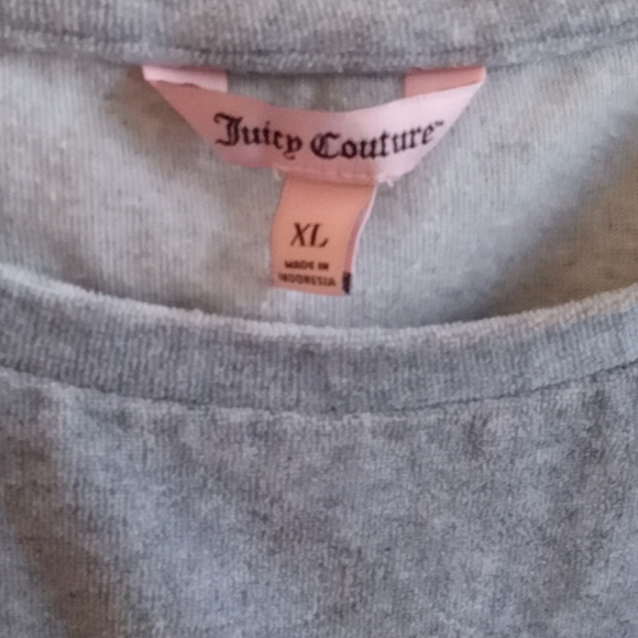 Juicy Couture XL Velour Peplum Top - Picture 3 of 4